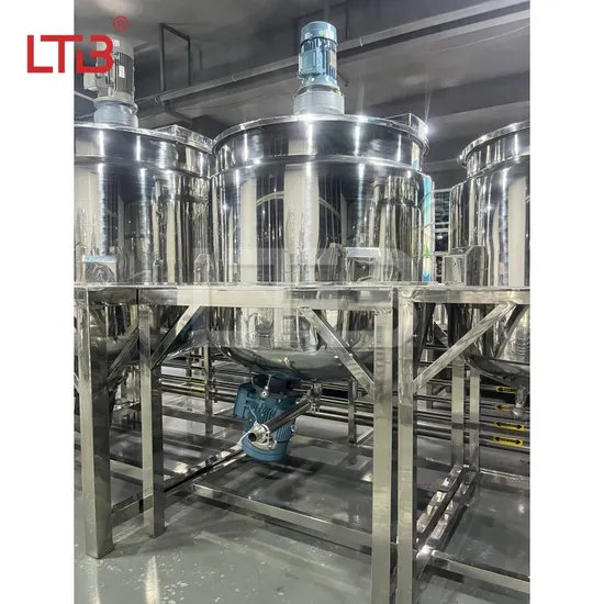 Stainless Steel 500L 1000L 2000L Industrial Liquid Soap Shampoo Detergent Lotion Dishwashing Cleanser Gel Wax Blender Heating Stirring Homogenizer Mixer Machine 