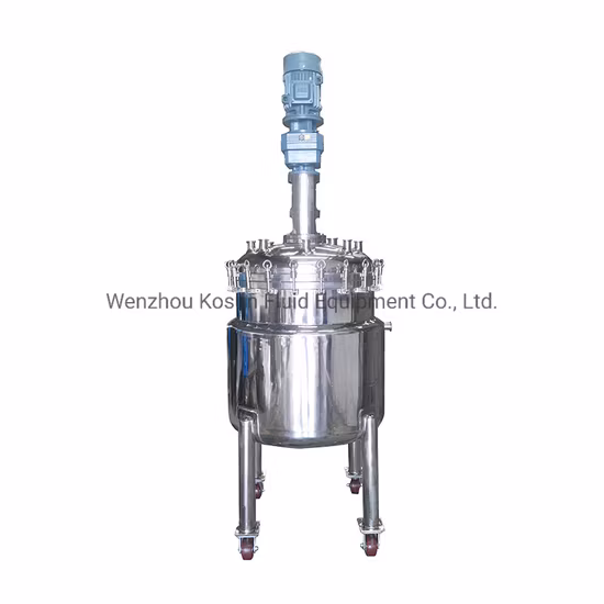 Double Jacket Electric Heating Vertical Ss Mixer Agitation Liquid Blend Mixing Tank